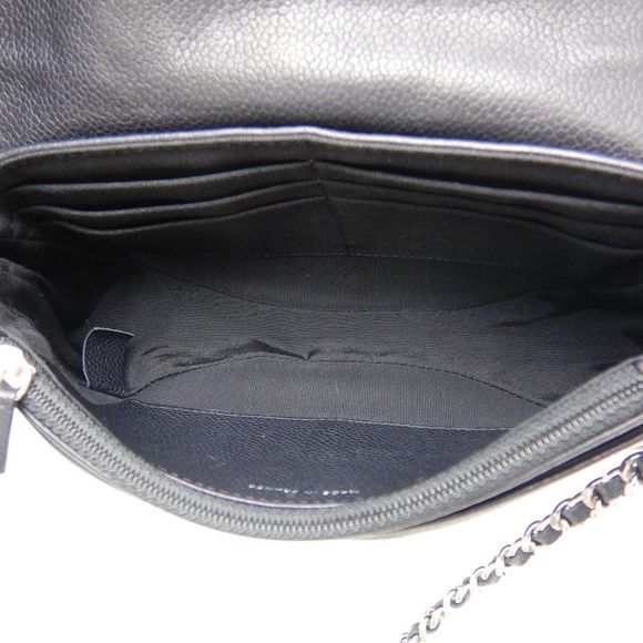 Chanel Half Moon Chain Wallet Caviar Skin Black Matelasse - Picture 6 of 6